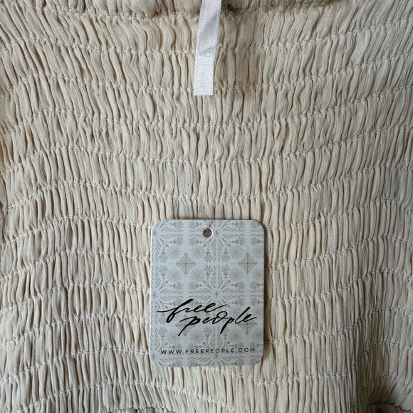 Free People Malina Maxi Dress Cream Lace Boho Babydoll NWT Size Small - Picture 7 of 9